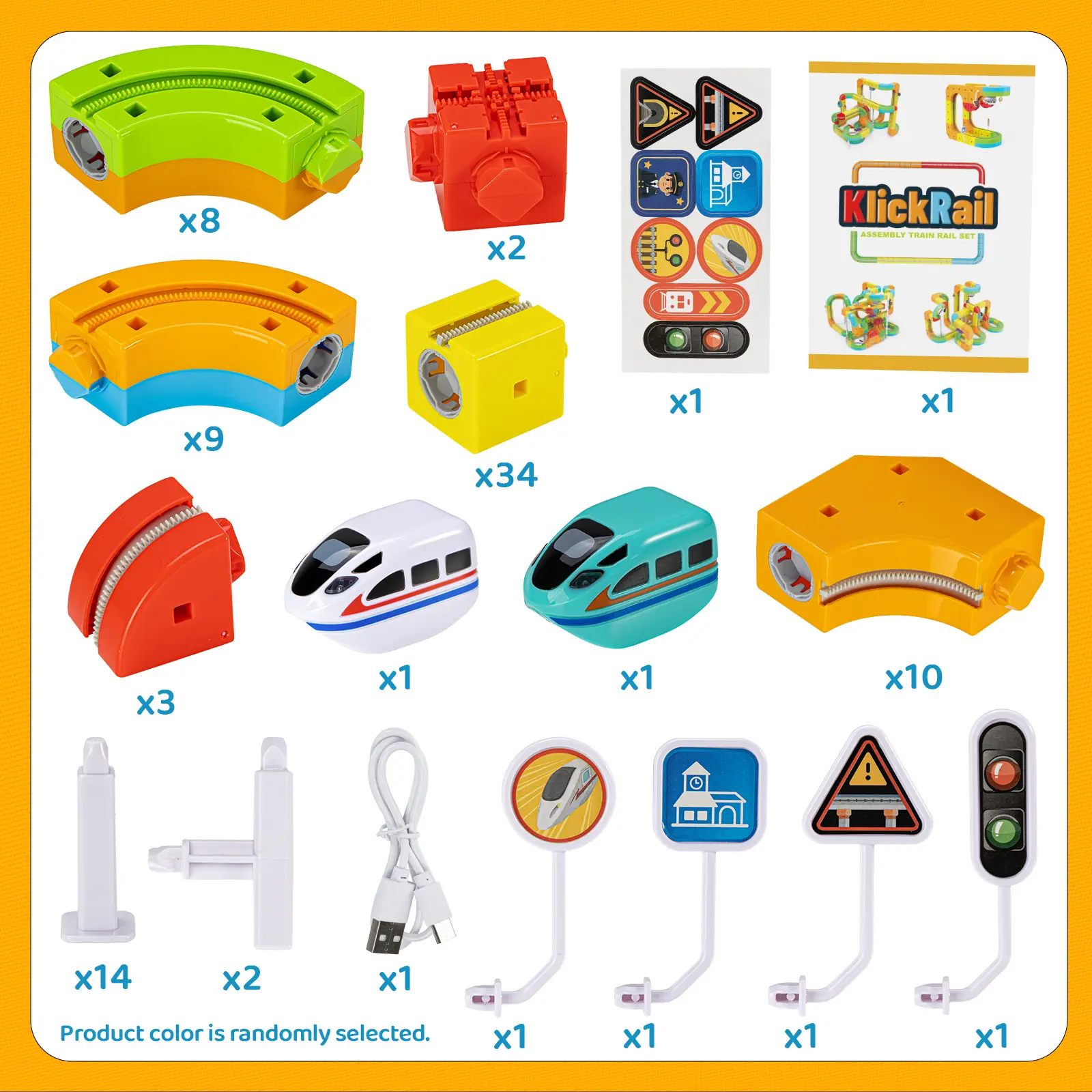 Electric Train Set Flexible Race Track Rail Toys, Building Toy Train Track Gravity-Defying 3D Embedded Layouts & Motorized Car, STEM Learning Gift
