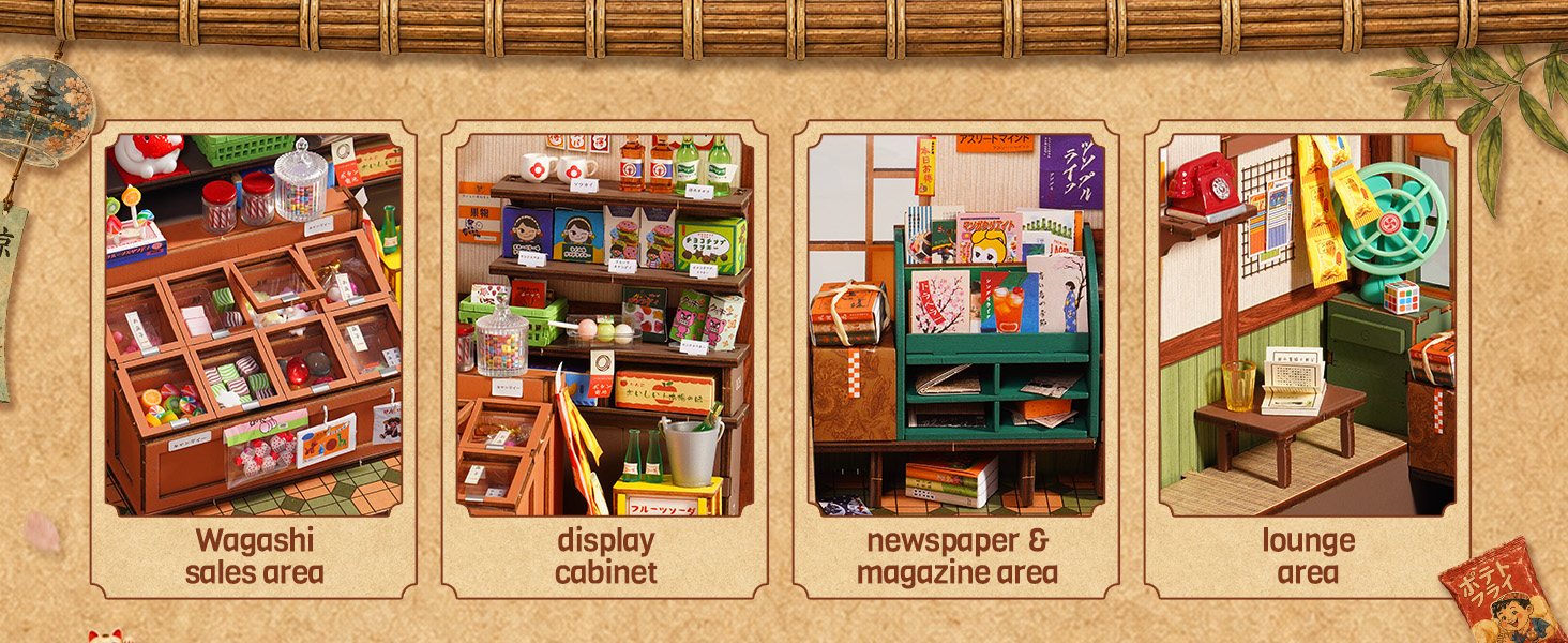 japanese book nook miniature house puzzles