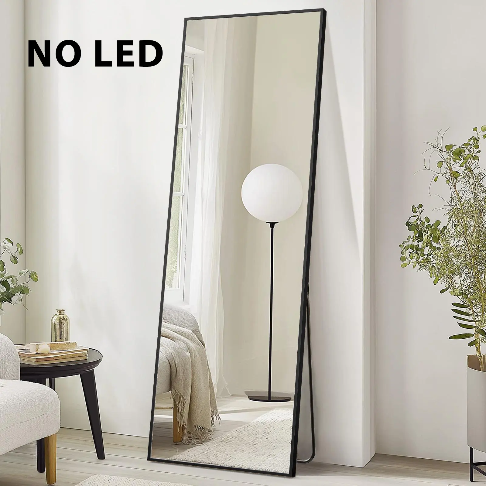 Sweetcrispy 71" Full Length Floor Mirror with LED Lights | Dimmable 3-Color Lighting, HD Standing & Wall Mirror for Bedroom & Dressing Room
