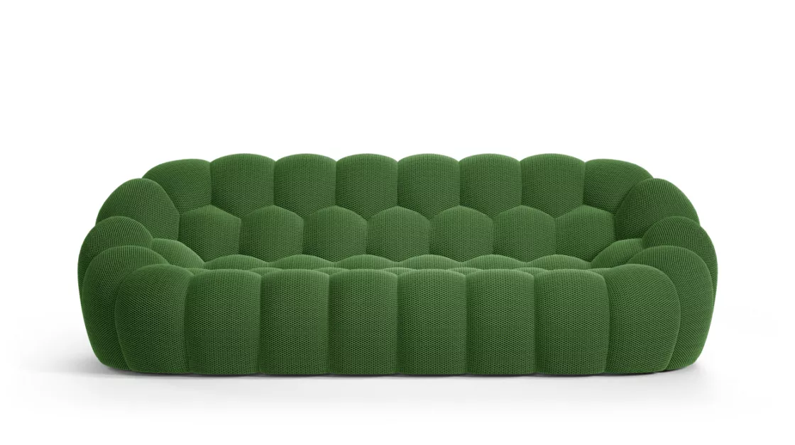 NLFZEK Bubble Sofa – Sculptural 3-Seater Curved Sofa, Modern Plush Lounge Couch for Living Room