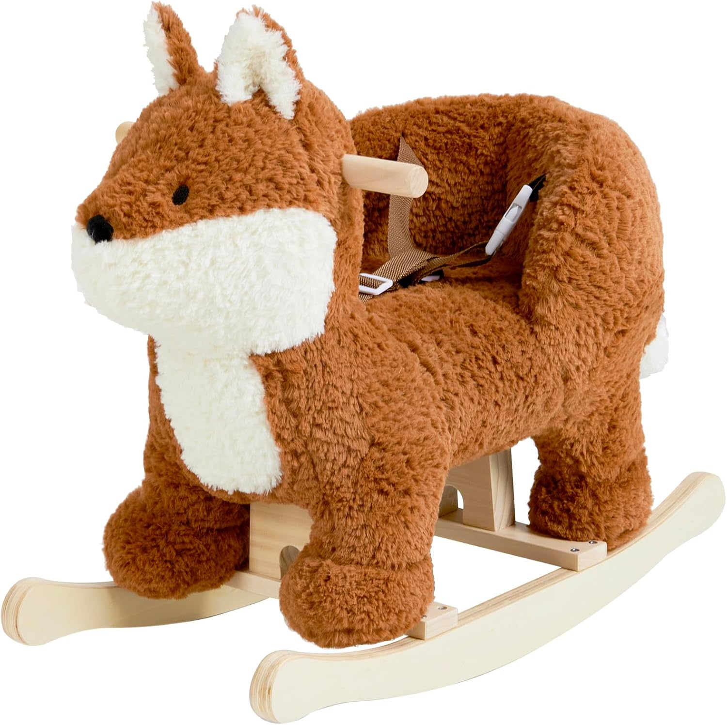 NLFZEK Animal Rocking Horse | Plush Ride-On Toy with Safety Belt for Toddlers