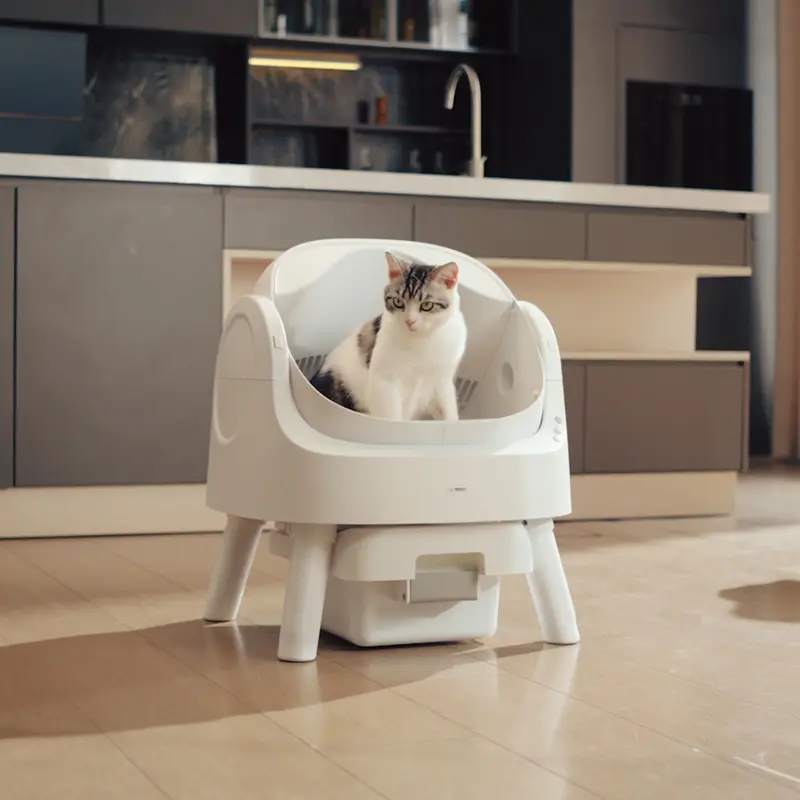 PetPivot AutoScooper 11 – Self-Cleaning Cat Litter Box with Open-Top Design & Smart Safety
