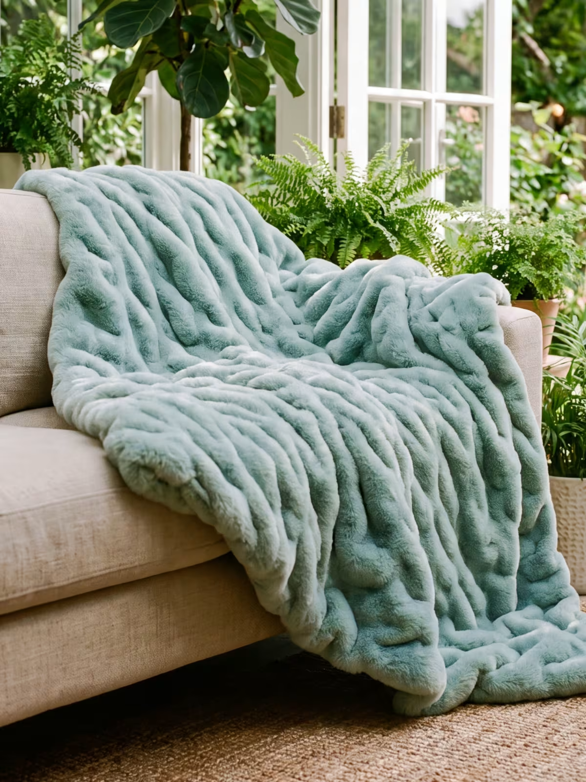 NLFZEK Ultra-Soft Plush Blanket – Cloud-Like Cozy Throw, Stretchy Velvet Blanket for Bed & Sofa