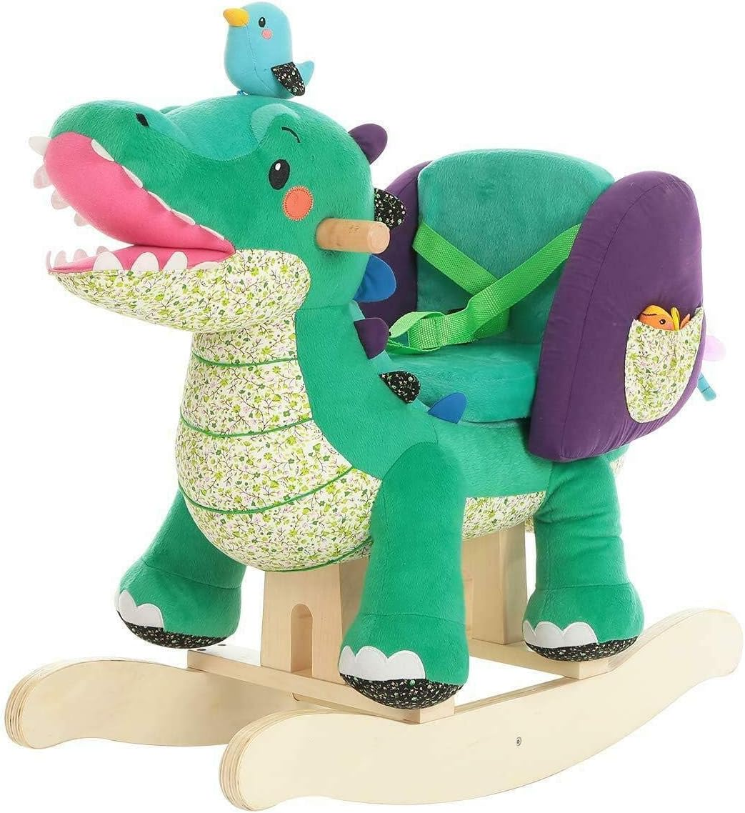 NLFZEK Animal Rocking Horse | Plush Ride-On Toy with Safety Belt for Toddlers