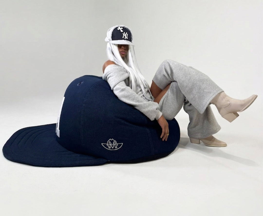 FITTED XL BEAN BAG – // DENIM /  LOS ANGELES