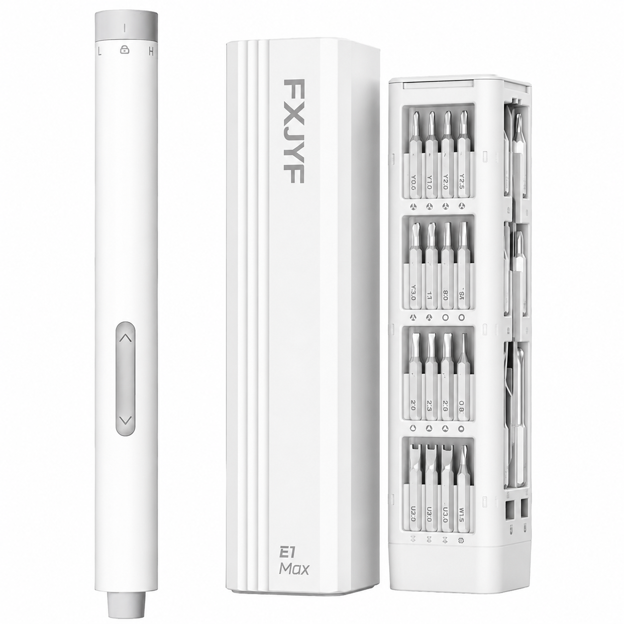 FXJYF E1 Max 50-in-1 Cordless Electric Screwdriver, 3 Torque Modes Magnetic Precision Screwdriver Kit for Electronics Repai