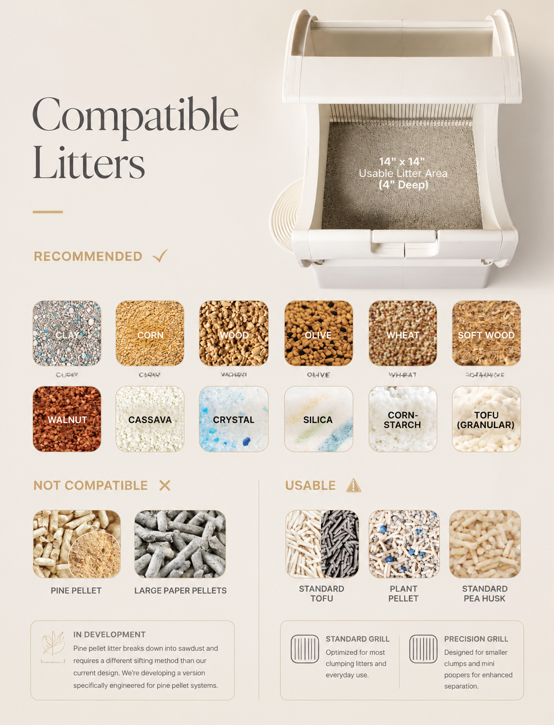 NLFZEK Self-Cleaning Cat Litter Box | No Electricity Needed, Manual Sifting, Odor & Litter Scatter Control