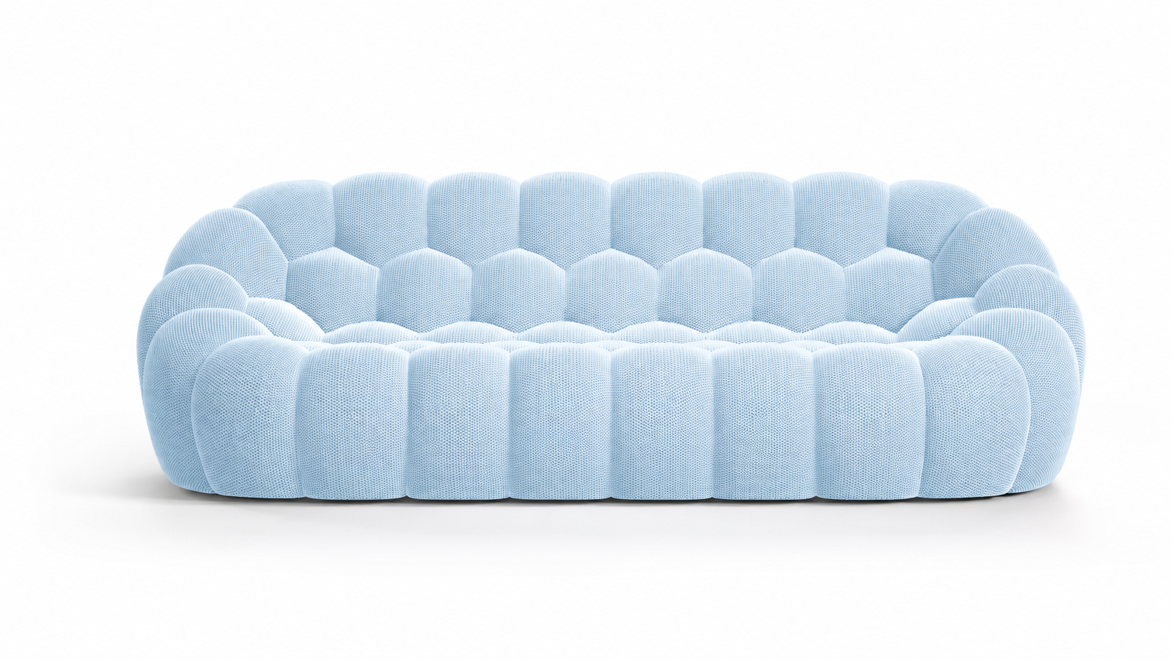 NLFZEK Bubble Sofa – Sculptural 3-Seater Curved Sofa, Modern Plush Lounge Couch for Living Room