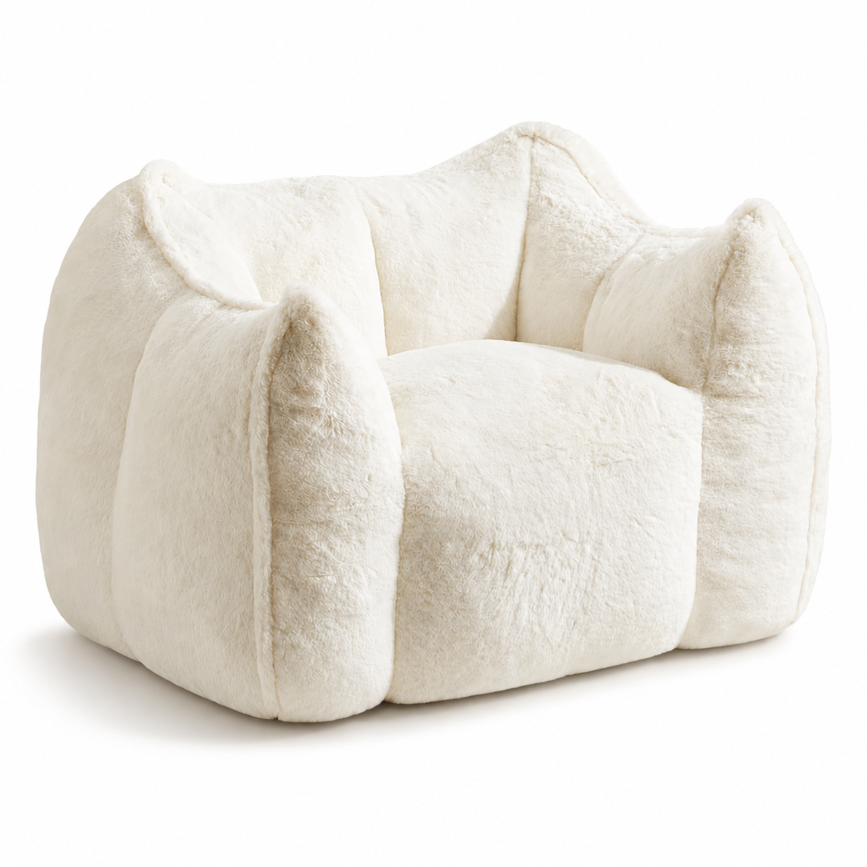 NLFZEK Giant Bean Bag Chair – Oversized Plush Lounge Seat with Faux Fur & Memory Foam