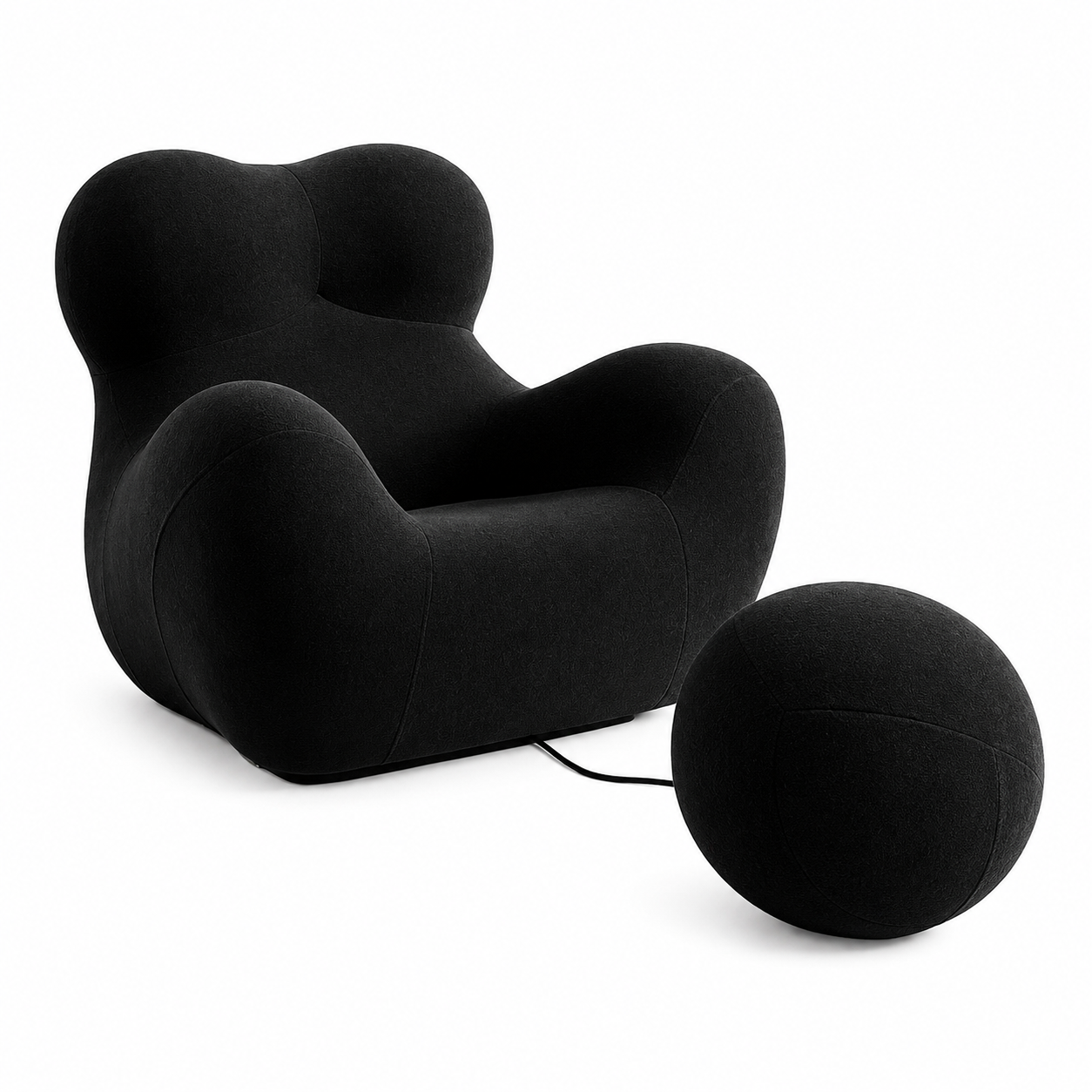 NLFZEK Accent Chair with Ottoman – Soft Lounge Chair & Footrest, Cozy Barrel Armchair for Living Room & Bedroom