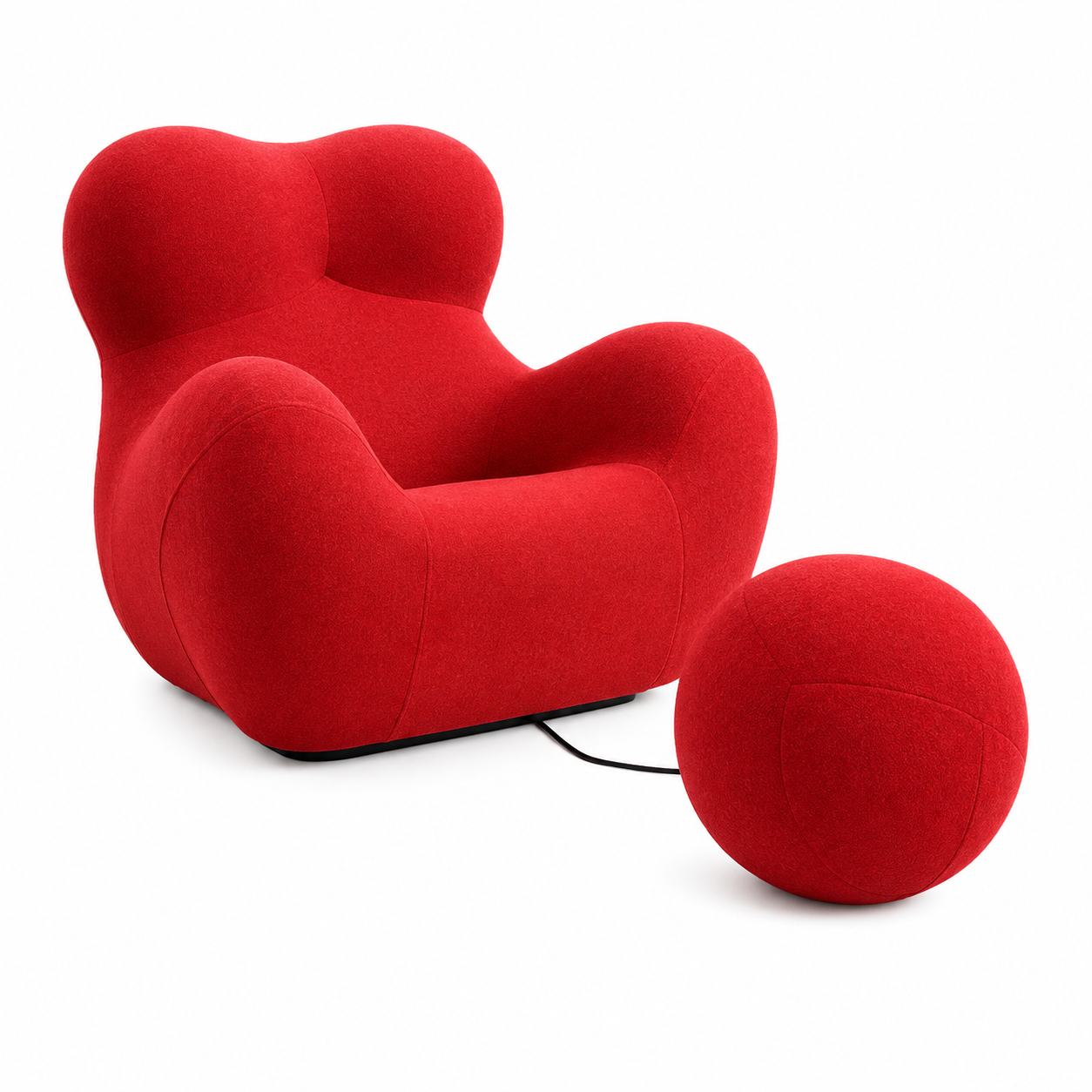 NLFZEK Accent Chair with Ottoman – Soft Lounge Chair & Footrest, Cozy Barrel Armchair for Living Room & Bedroom