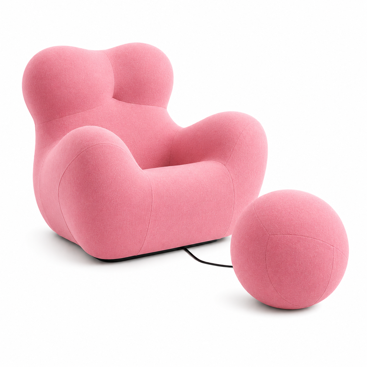 NLFZEK Accent Chair with Ottoman – Soft Lounge Chair & Footrest, Cozy Barrel Armchair for Living Room & Bedroom