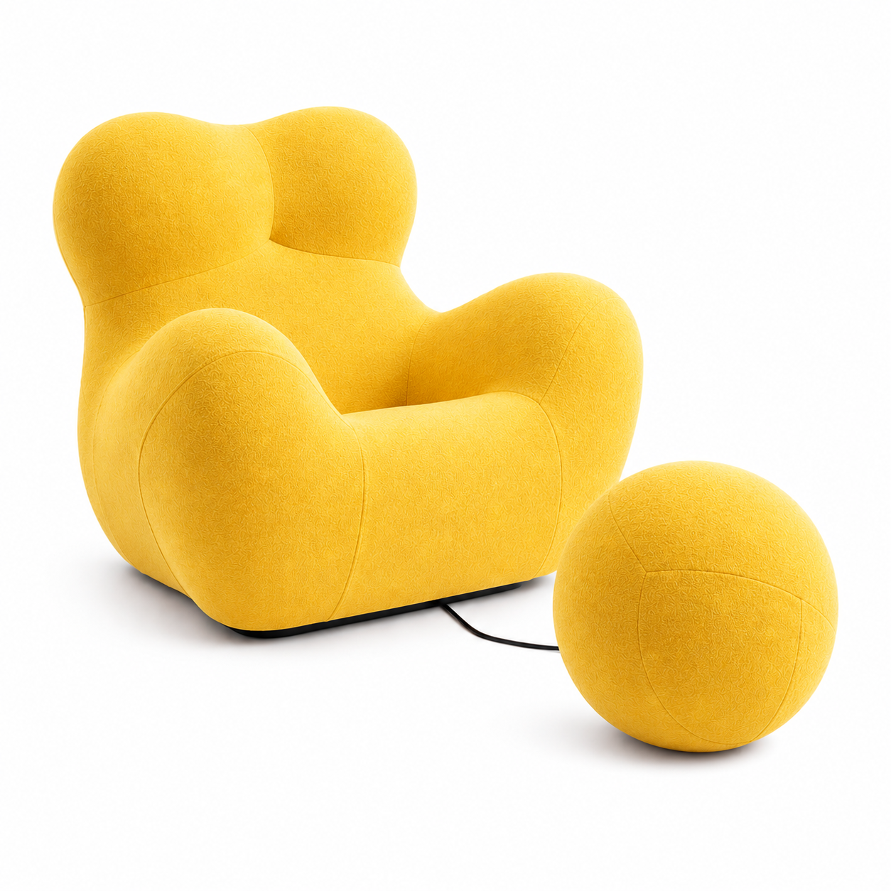 NLFZEK Accent Chair with Ottoman – Soft Lounge Chair & Footrest, Cozy Barrel Armchair for Living Room & Bedroom