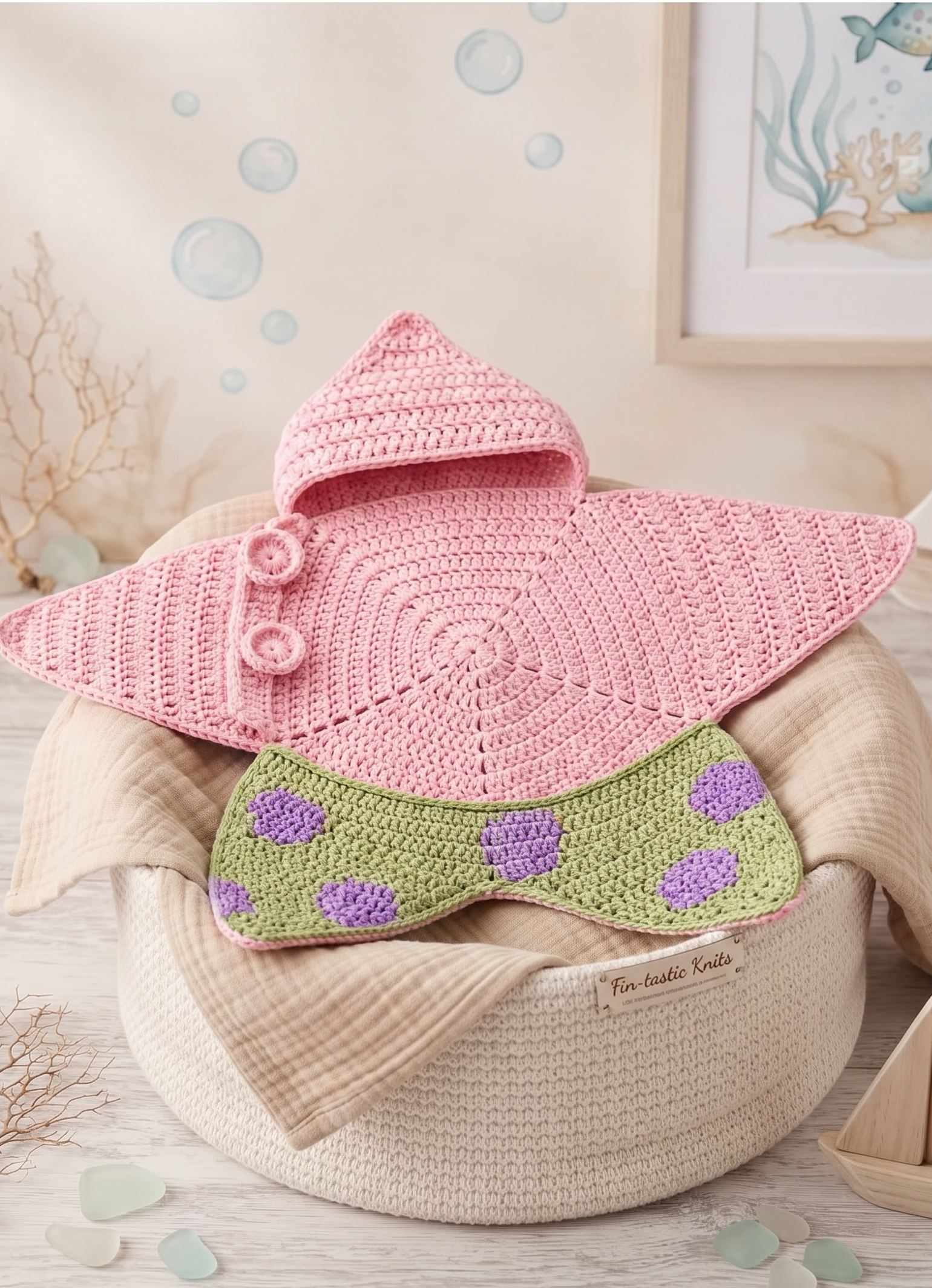 NLFZEK Baby Starfish Outfit – Soft Ocean-Themed Baby Bodysuit & Costume for Photos & Gifts
