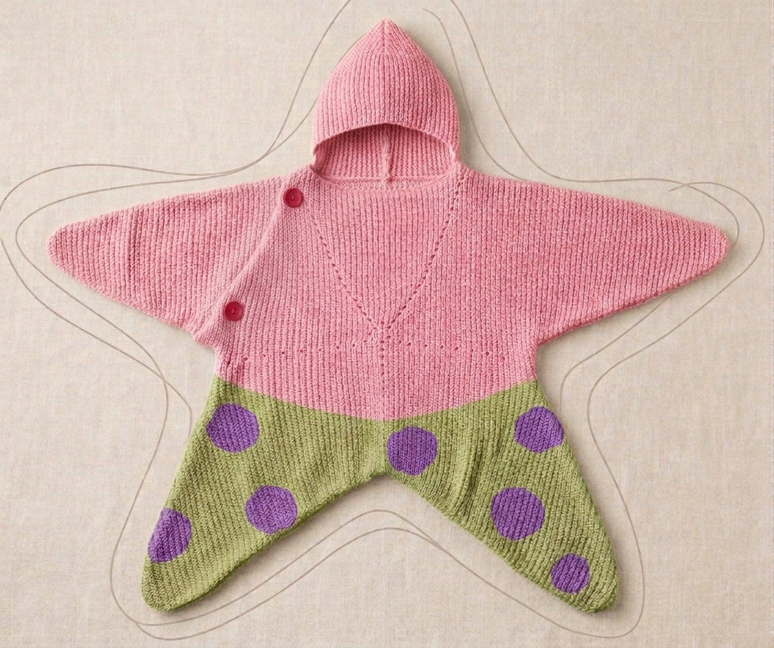 NLFZEK Baby Starfish Outfit – Soft Ocean-Themed Baby Bodysuit & Costume for Photos & Gifts