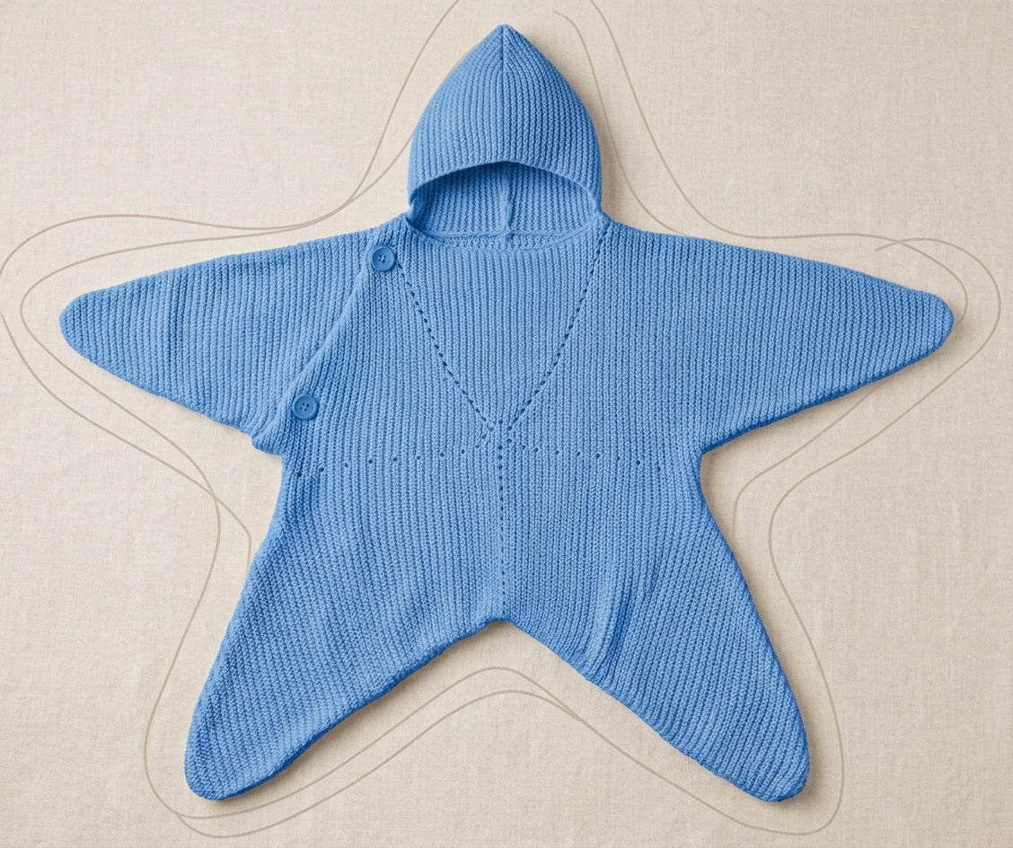 NLFZEK Baby Starfish Outfit – Soft Ocean-Themed Baby Bodysuit & Costume for Photos & Gifts