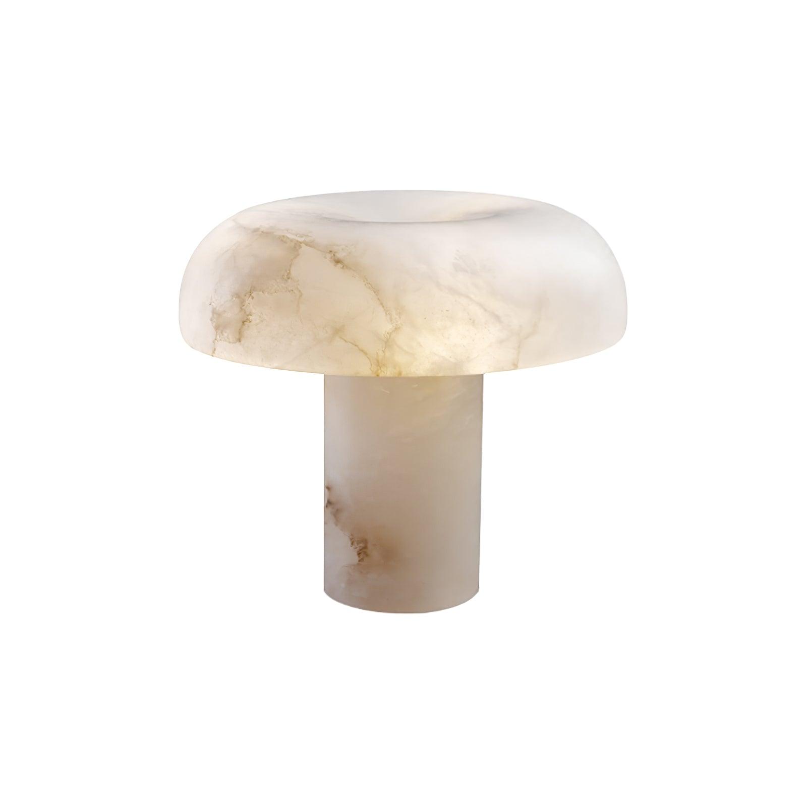 NLFZEK Alabaster Mushroom Lamp – Sculptural Table Light with Brass Finish for Modern Home Decor
