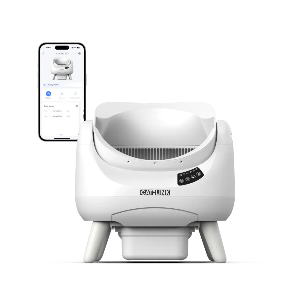 Open-Top Automatic Self-Cleaning Cat Litter Box for Multi-Cat Homes