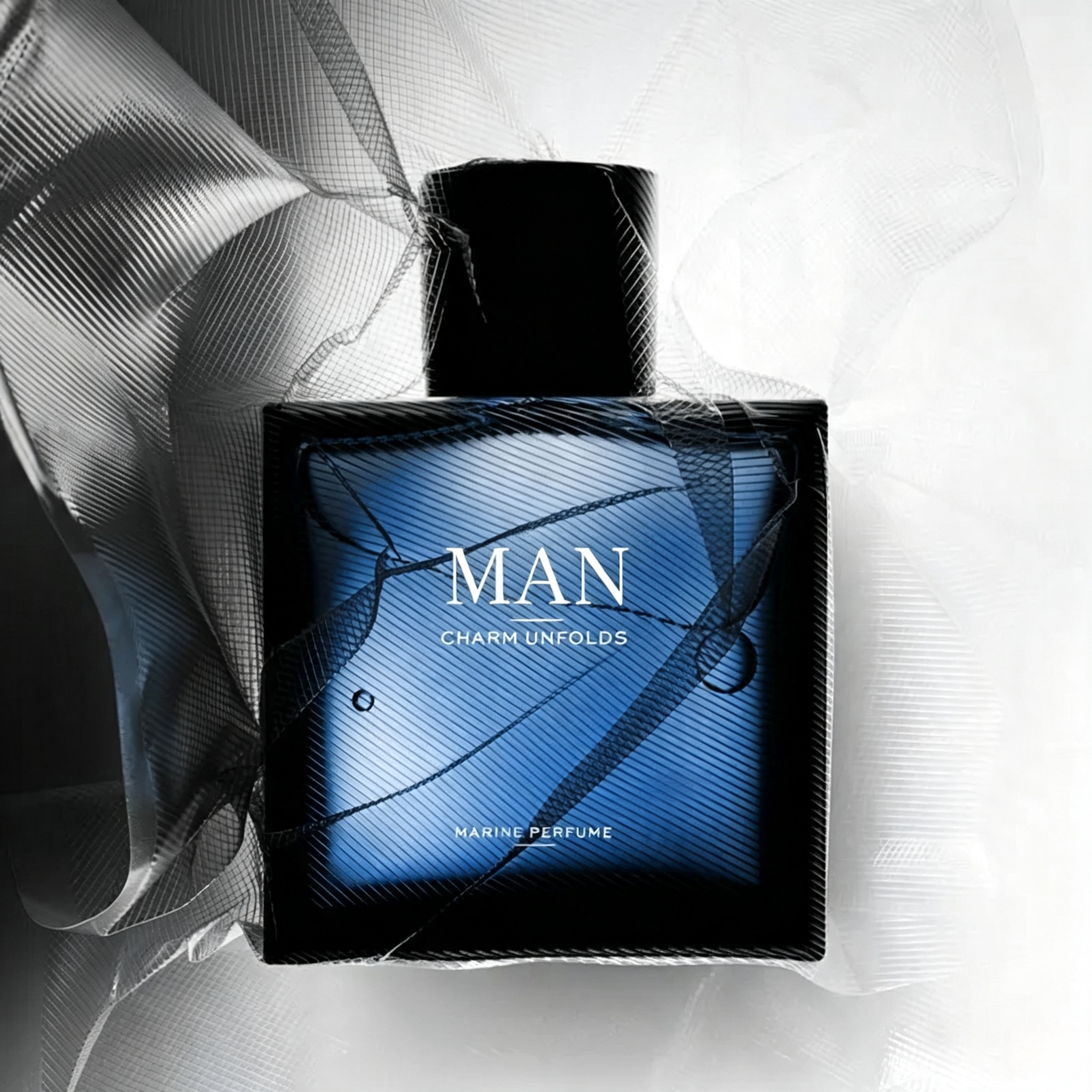 Midnight Marine Men's Perfume | Fresh Ocean-Inspired Eau de Parfum with Long-Lasting Luxury Scent for Everyday Confidence