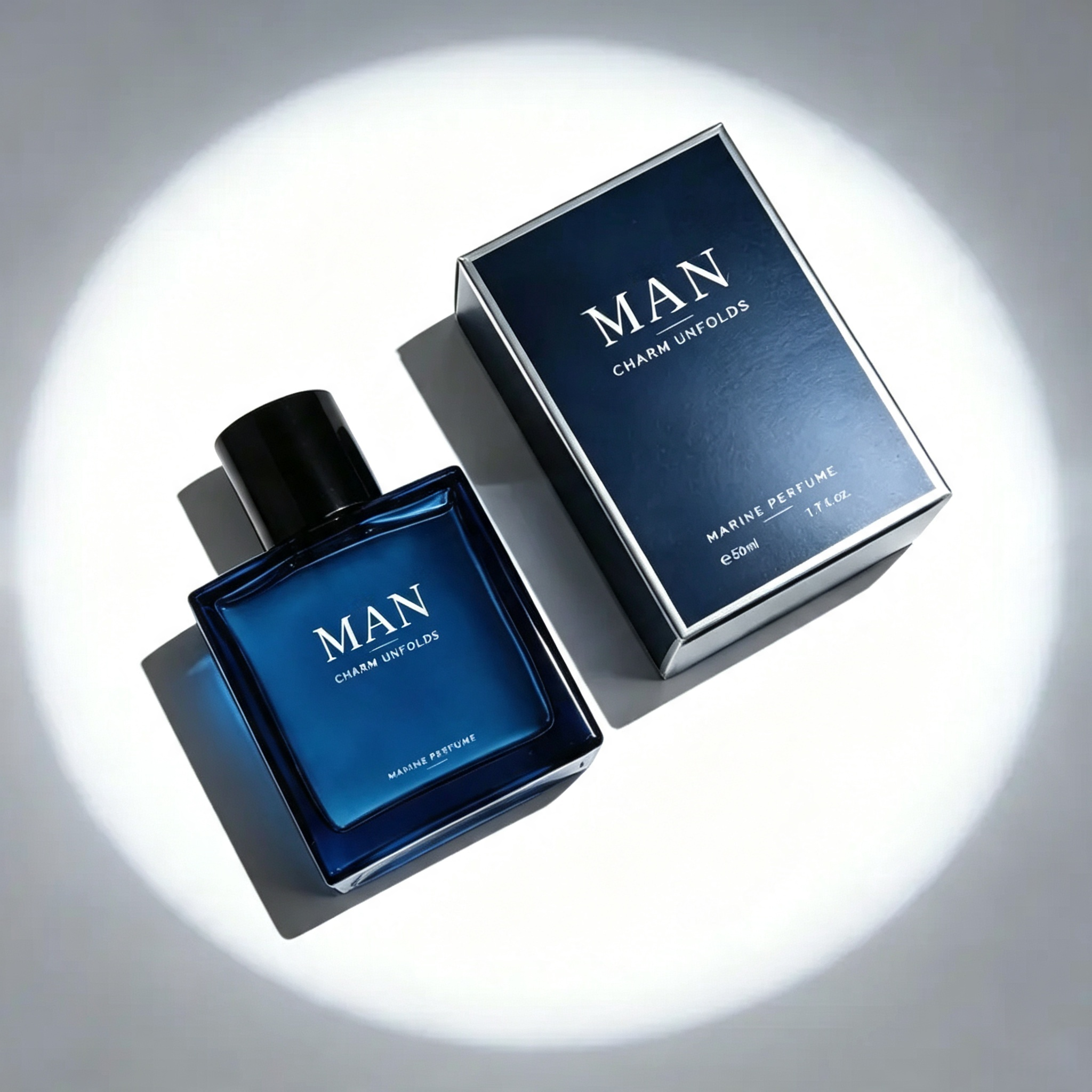 Midnight Marine Men's Perfume | Fresh Ocean-Inspired Eau de Parfum with Long-Lasting Luxury Scent for Everyday Confidence
