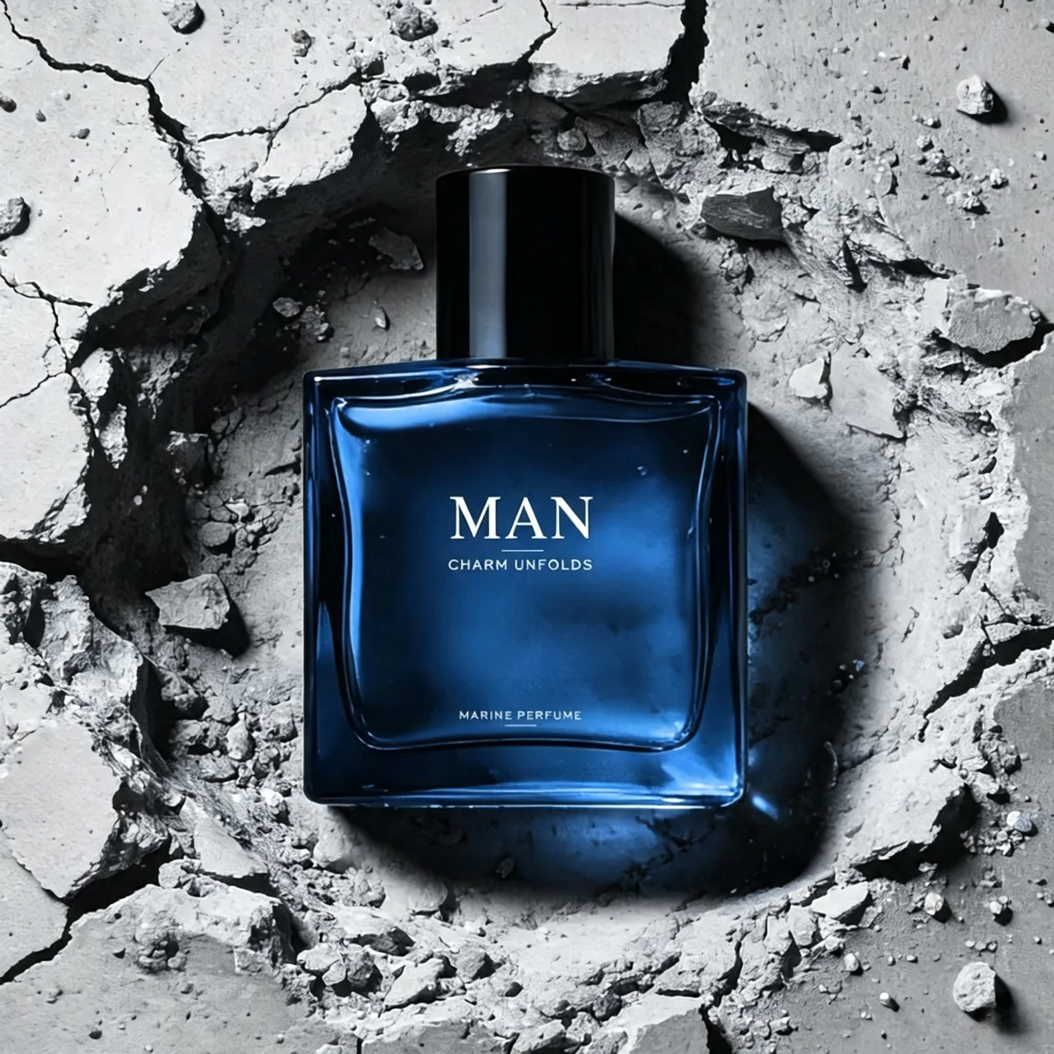 Midnight Marine Men's Perfume | Fresh Ocean-Inspired Eau de Parfum with Long-Lasting Luxury Scent for Everyday Confidence