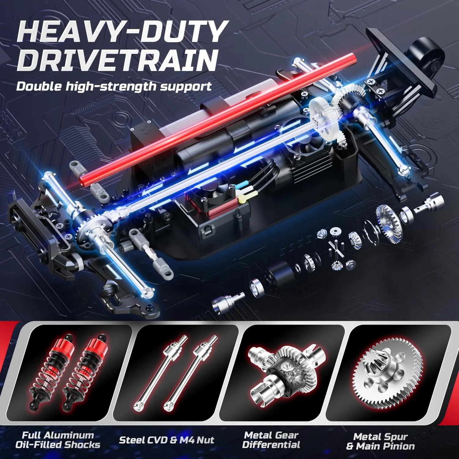 1:14 Brushless Motor RC Car, 14210 4x4 Waterproof High-Speed Offroad RC Truck, 2x3S Lipo Batteries, Max 50+ MPH, Kids Car for Spring Outdoor Fun summerwins