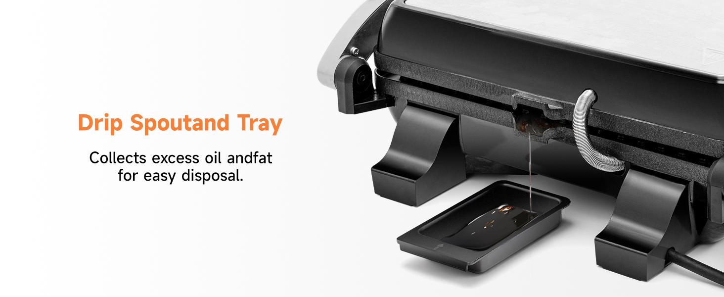 SUSTEAS Sandwich Maker Multi-Function Electric Indoor Grill, Non-Stick Panini Maker with Grease Tray Nonstick Griddle Toastie Machine Toastiemachine Kitchen Appliances Multifunction summerwins