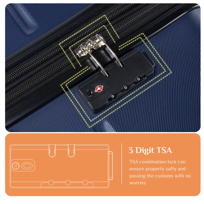 loisel Lightweight Hardshell Suitcase | Expandable ABS Luggage with TSA Lock & 360° Spinner Wheels
