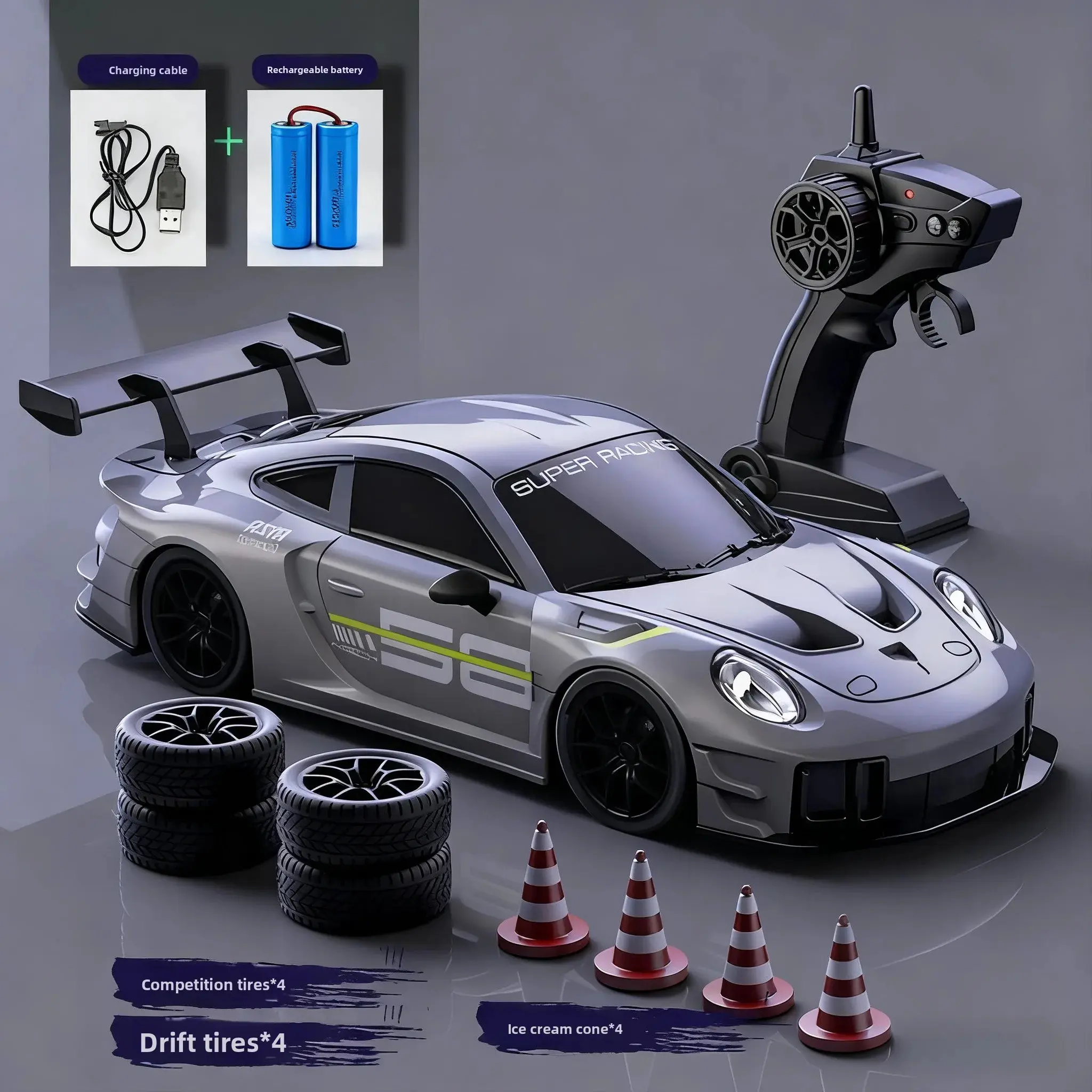 RC Drift Car ABS Material 2.4GHz Anti-Interference Charging Home Playtime Long Battery Life Thrills For Kids Teens RC Lovers Gifts