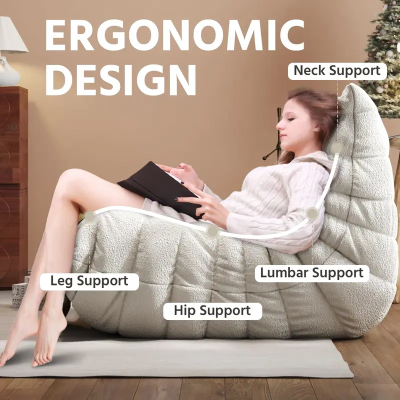 Loisel CloudNest Bean Bag Sofa – Ultra Soft Memory Foam Lounge Chair for Living Room, Bedroom & Home Office