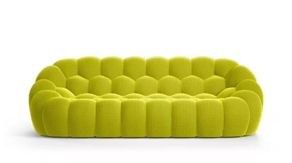 NLFZEK Bubble Sofa – Sculptural 3-Seater Curved Sofa, Modern Plush Lounge Couch for Living Room