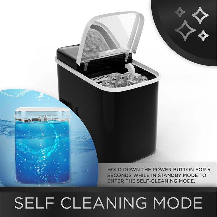 DMD IceWhiz Ice Machine Maker 26lbs Ice in 24hrs, LED Display, Self Cleaning 105W Kitchen Utensils