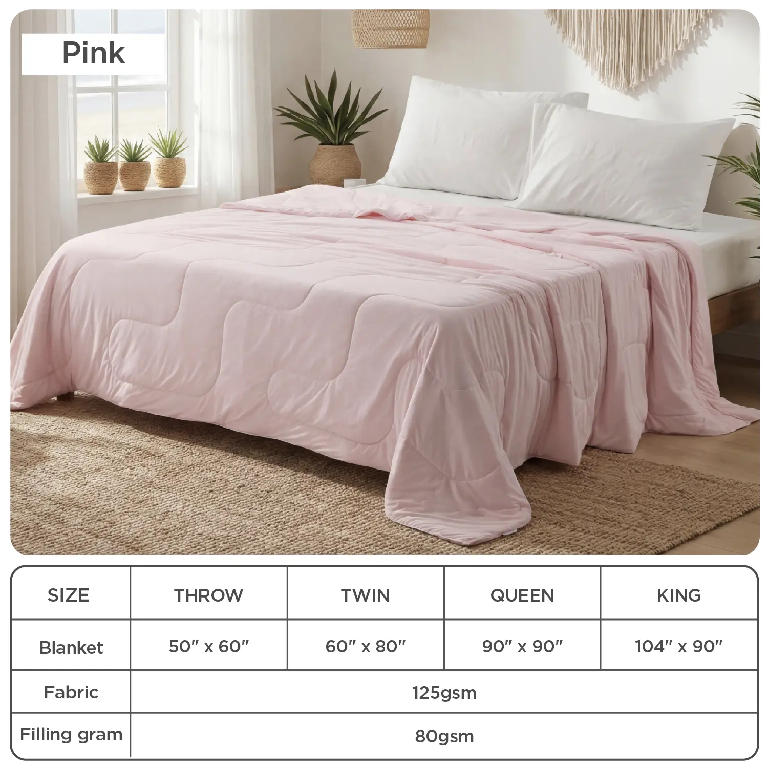 Cooling Bamboo Blanket | Ultra Soft Lightweight Summer Comforter for Hot Sleepers, Breathable Cozy Bed Throw