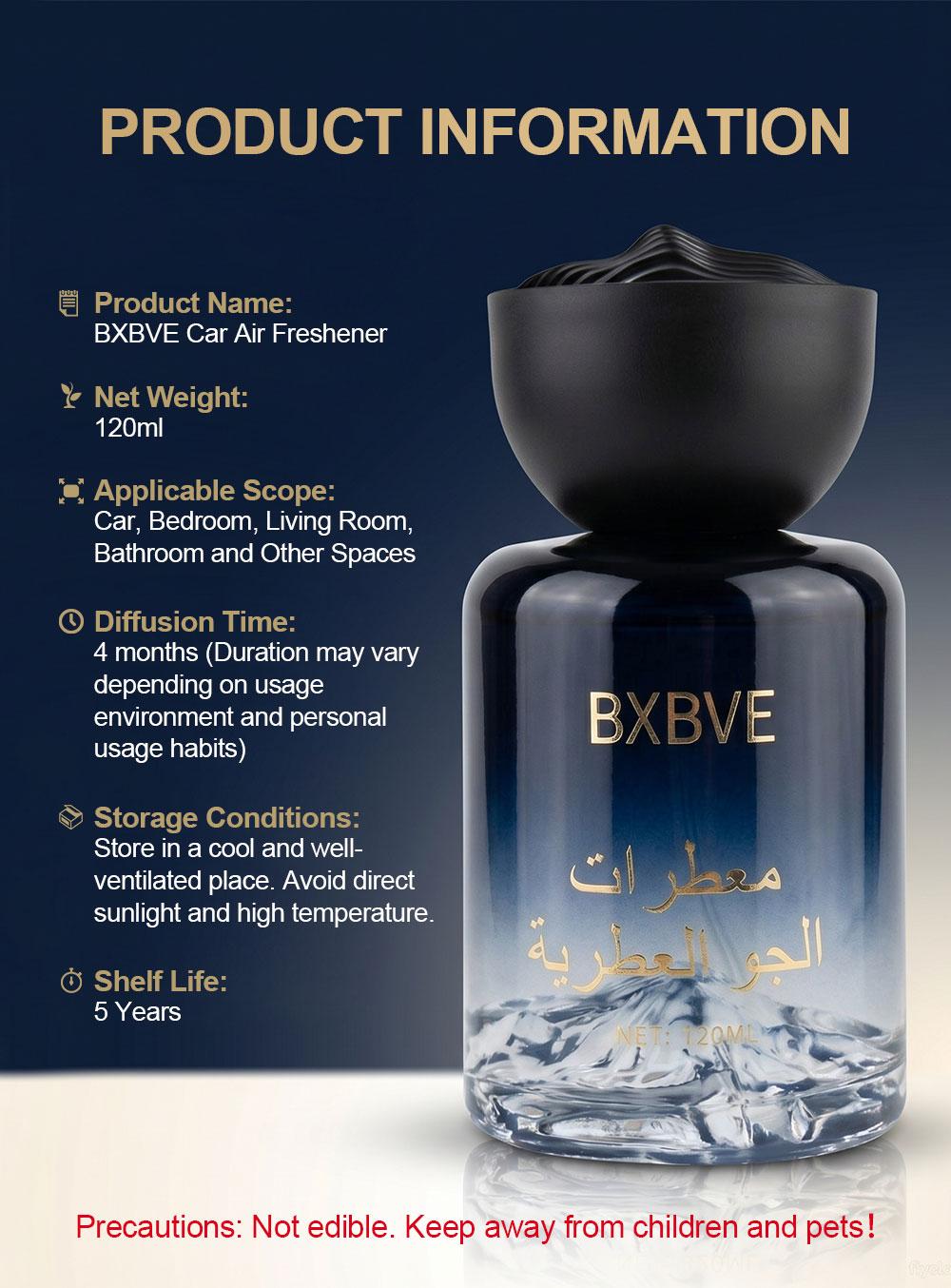 Midnight Marine Car Air Freshener 120ml Unisex | Aromatic Aquatic Ocean Fresh Woody Car Diffuser with Bergamot Coconut Amber | Long Lasting Luxury Arabian Fragrance for Men Women | Premium Gift/ cologne|Father's Day Gifts