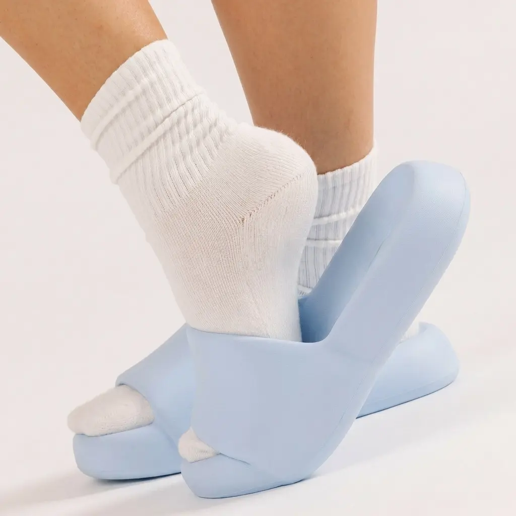 Soft Pillow Slides | Squishy Waterproof Foam Platform Slippers with Cushioned Comfort & Anti-Slip Sole