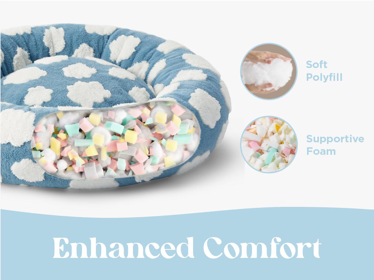 【Up to $20 off】Lesure Soft Donut Bed - Cozy Fluffy Calming Bed for Small/Medium/Large Dogs & Cats, Soft Plush Round Pet Bed for Comfort, Washable, Anti-Slip Bottom, Camas para Perros, Pet Supplies Bedding,Deals For You Days
