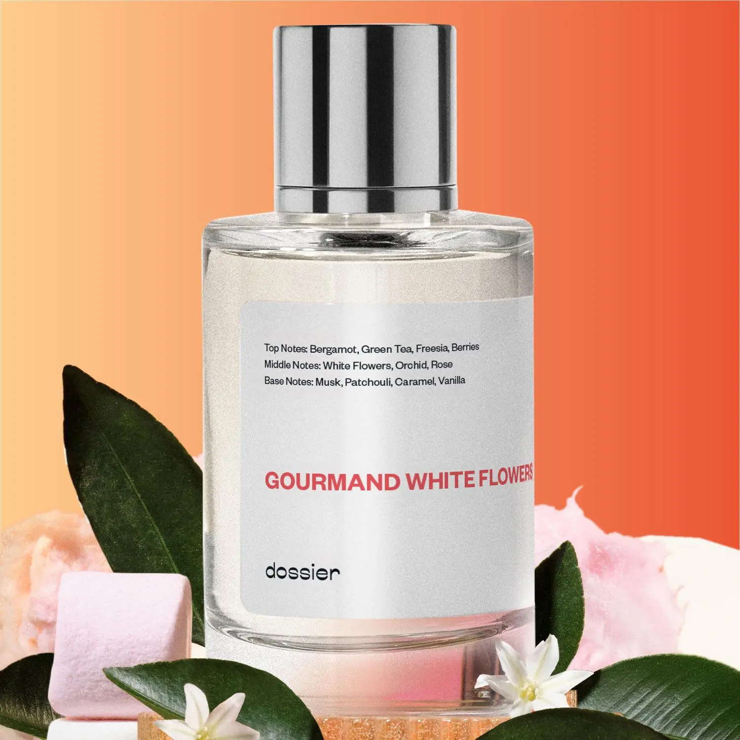 Dossier Gourmand White Flowers Eau de Parfum | Warm Vanilla, White Florals & Caramel Notes