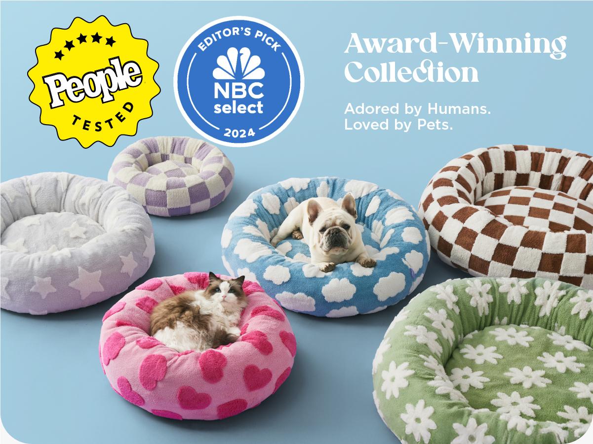 【Up to $20 off】Lesure Soft Donut Bed - Cozy Fluffy Calming Bed for Small/Medium/Large Dogs & Cats, Soft Plush Round Pet Bed for Comfort, Washable, Anti-Slip Bottom, Camas para Perros, Pet Supplies Bedding,Deals For You Days