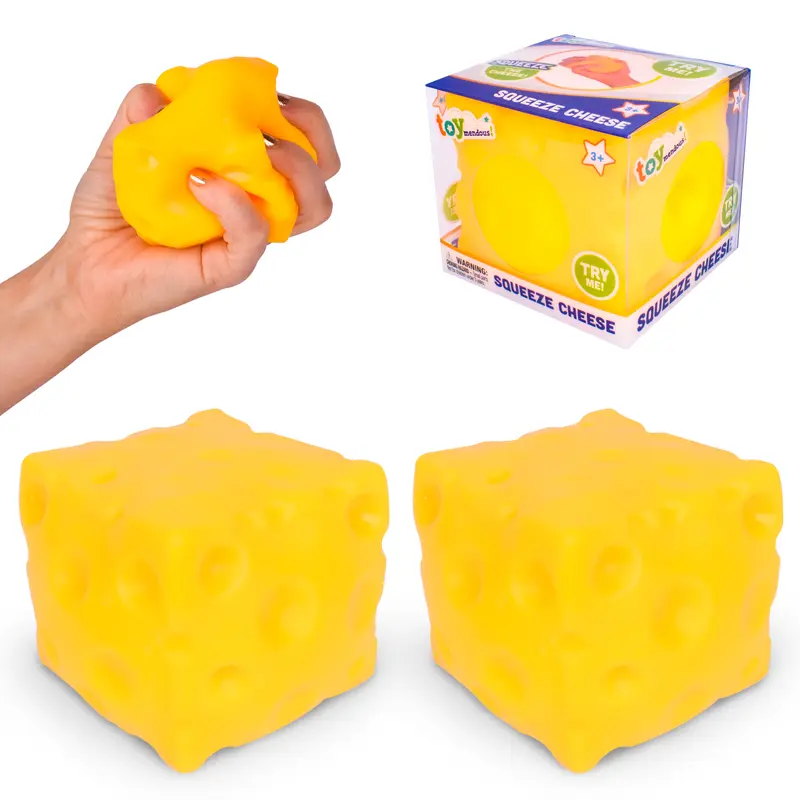 Extra Large 5" Squishy Stress Ball for Adults & Kids 3+ - Fruity Fidget Toy for Stress Relief & Sensory Play - Safe & Durable Non-Toxic Material
