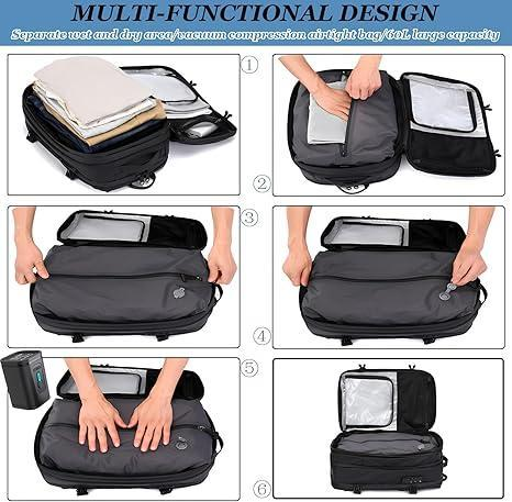 Loisel Vacuum Compression Backpack | Pack 7+ Days, Carry-On Approved & Skip Baggage Fees