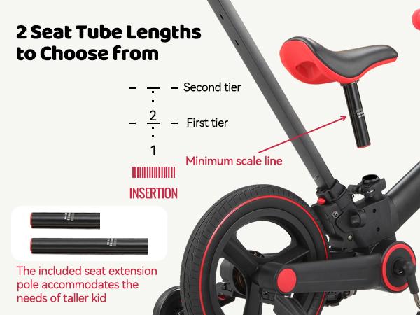 JMMD 6-in-1 Multi-Functional Toddler Balance Bike (18-60M) with Training Wheels, Pedals, Push Handle, Brakes & Kickstand Feature, Unisex Ride-On Toy, Christmas & First Birthday Gifts, Toys for Boys, Kids On Cycle, Outdoor Kids Stuff