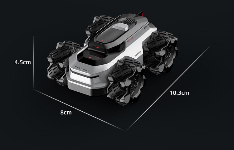 BRRRRT Amphibious Remote Control Car 4WD WaterproofRC Vehicle 360&deg;Rotation RC Truck Stunt Car 2.4 GHzRemote Control Boat for 5-12 Kids Girls Boys Gift AllTerrain Water Beach Pool Toy