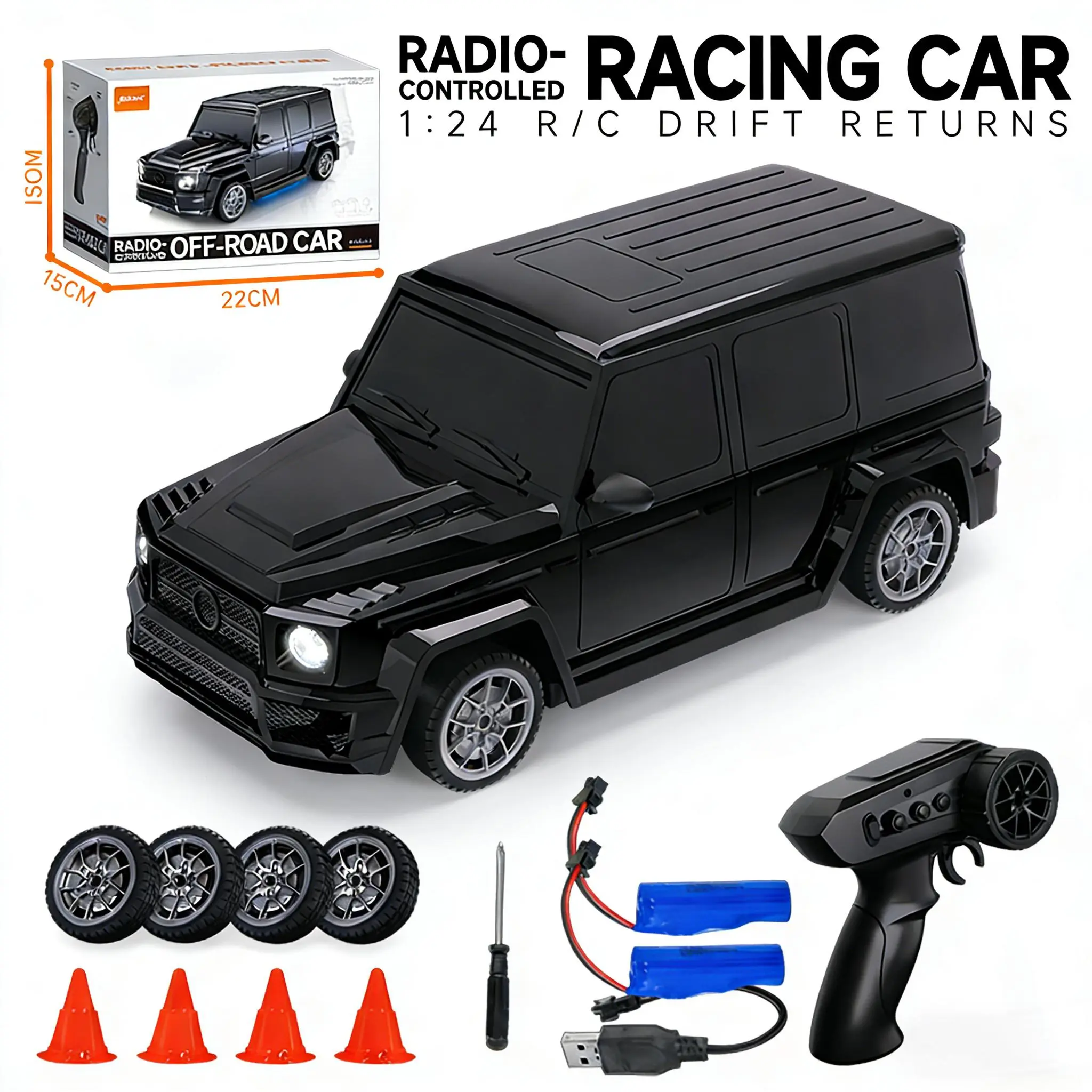 RC Drift Car ABS Material 2.4GHz Anti-Interference Charging Home Playtime Long Battery Life Thrills For Kids Teens RC Lovers Gifts