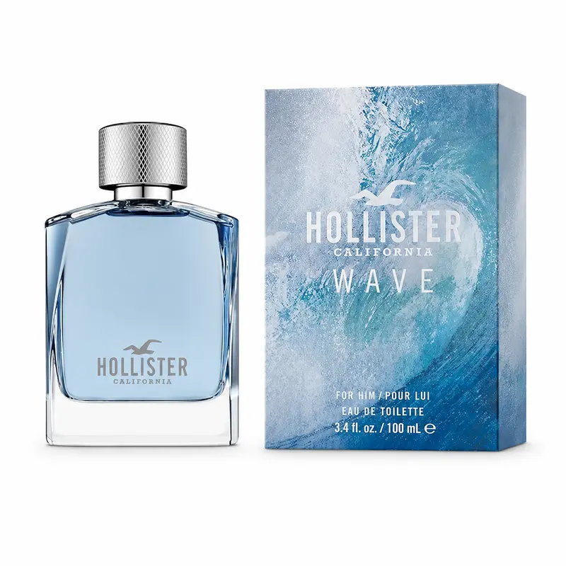 Hollister Wave for Men Eau de Toilette – Fresh Aquatic Cologne with Coastal Citrus & Clean Woody Notes
