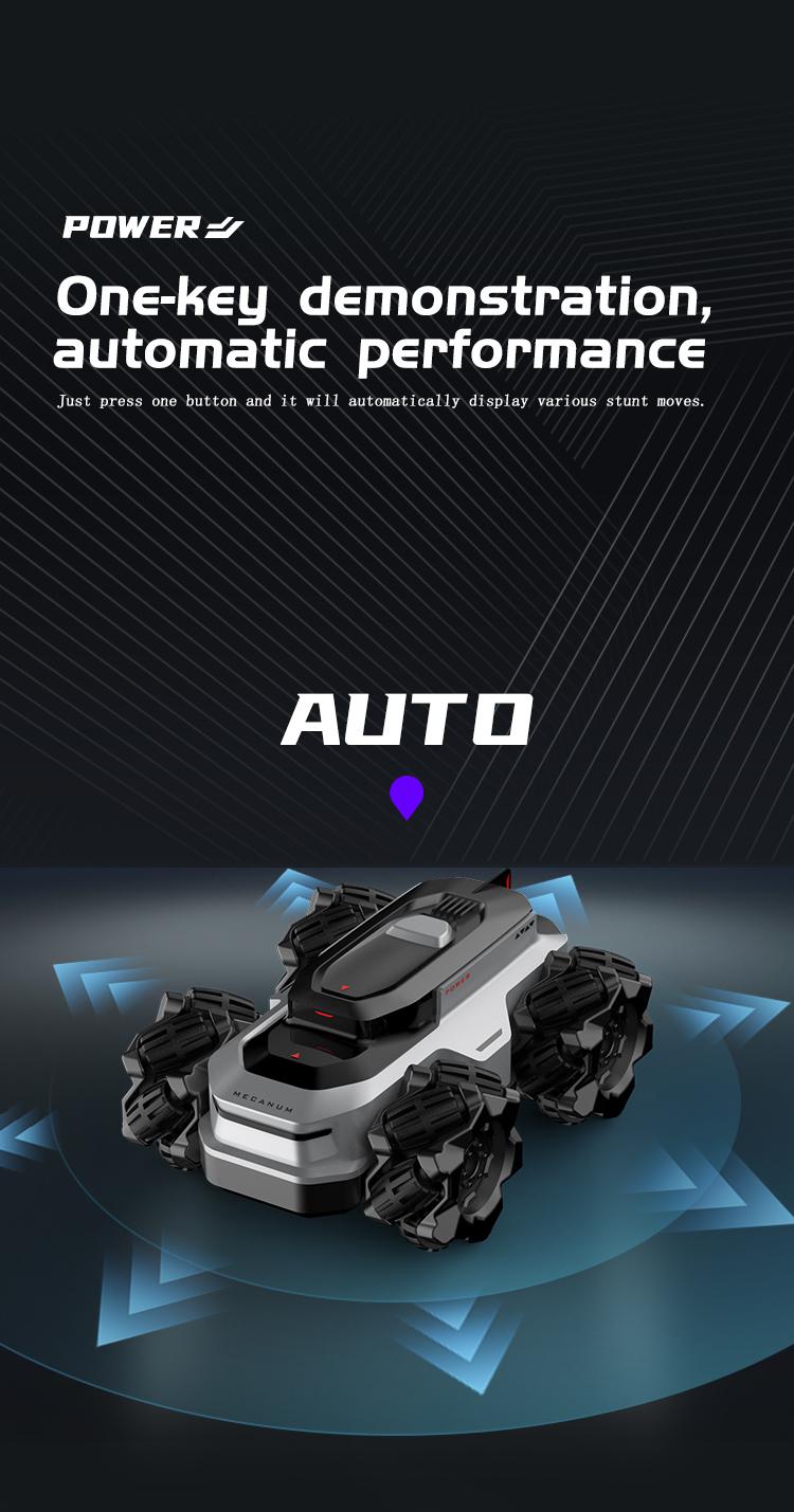 BRRRRT Amphibious Remote Control Car 4WD WaterproofRC Vehicle 360&deg;Rotation RC Truck Stunt Car 2.4 GHzRemote Control Boat for 5-12 Kids Girls Boys Gift AllTerrain Water Beach Pool Toy