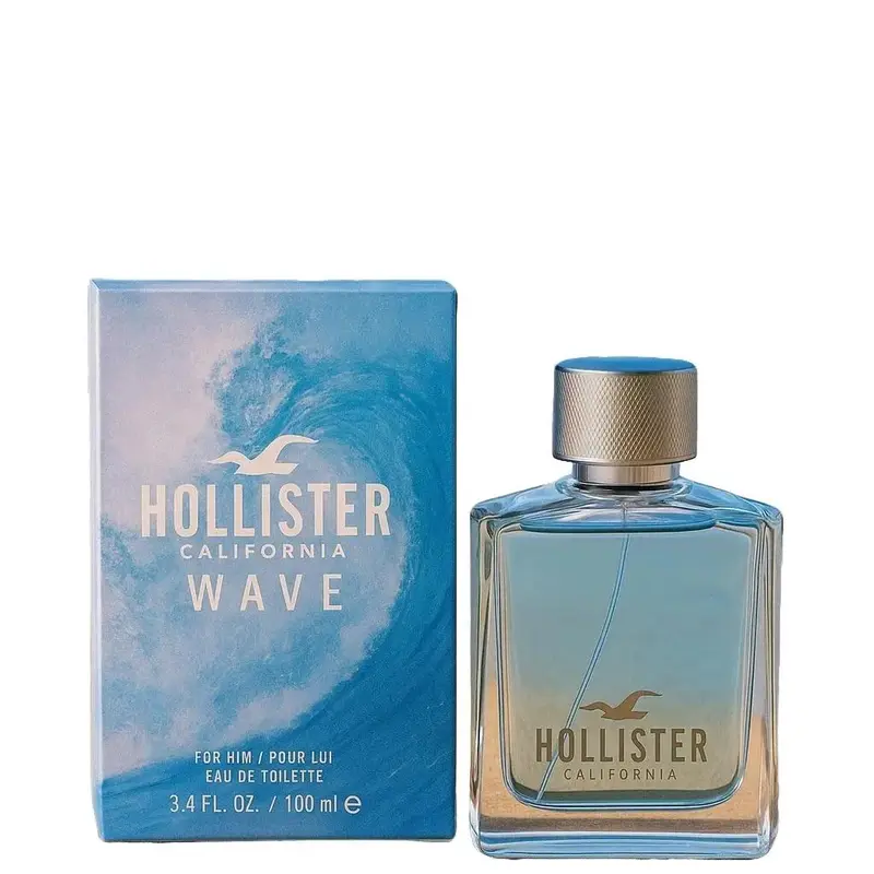 Hollister Wave for Men Eau de Toilette – Fresh Aquatic Cologne with Coastal Citrus & Clean Woody Notes