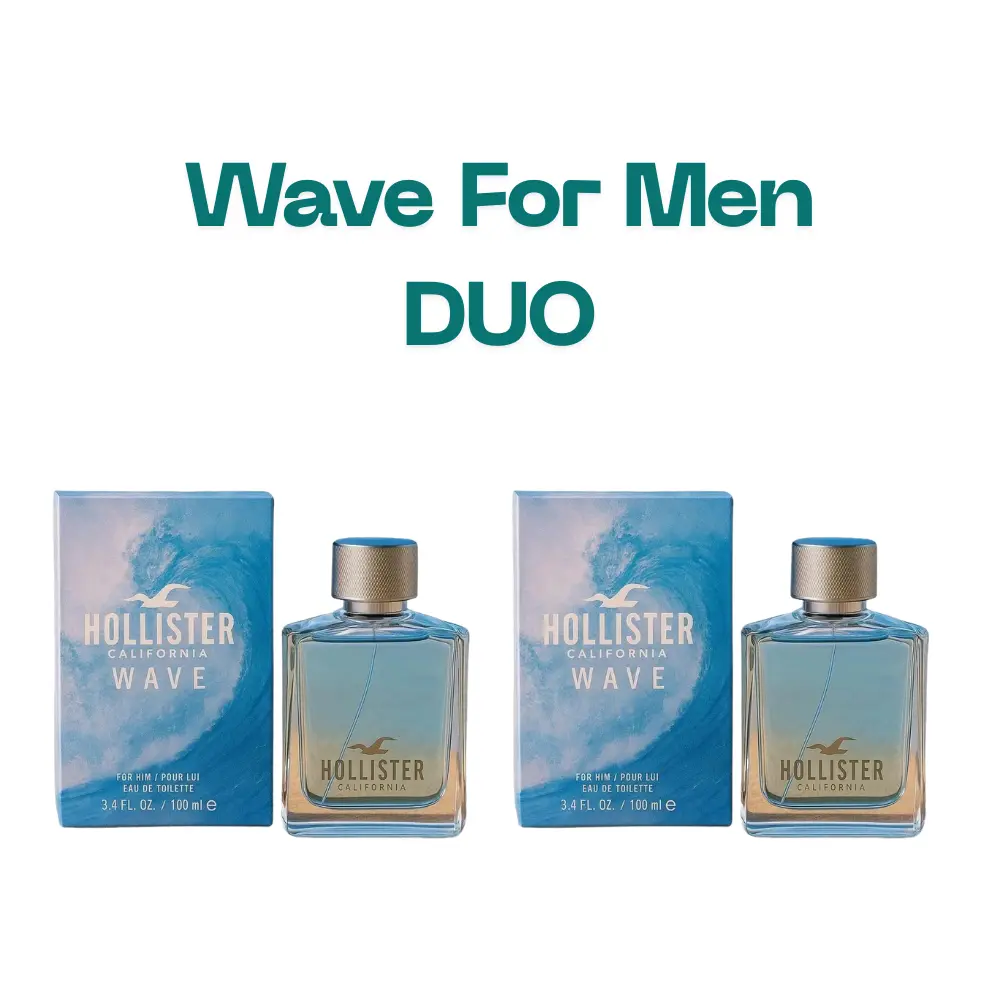 Hollister Wave for Men Eau de Toilette – Fresh Aquatic Cologne with Coastal Citrus & Clean Woody Notes