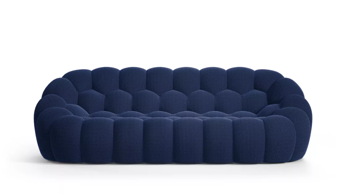 NLFZEK Bubble Sofa – Sculptural 3-Seater Curved Sofa, Modern Plush Lounge Couch for Living Room