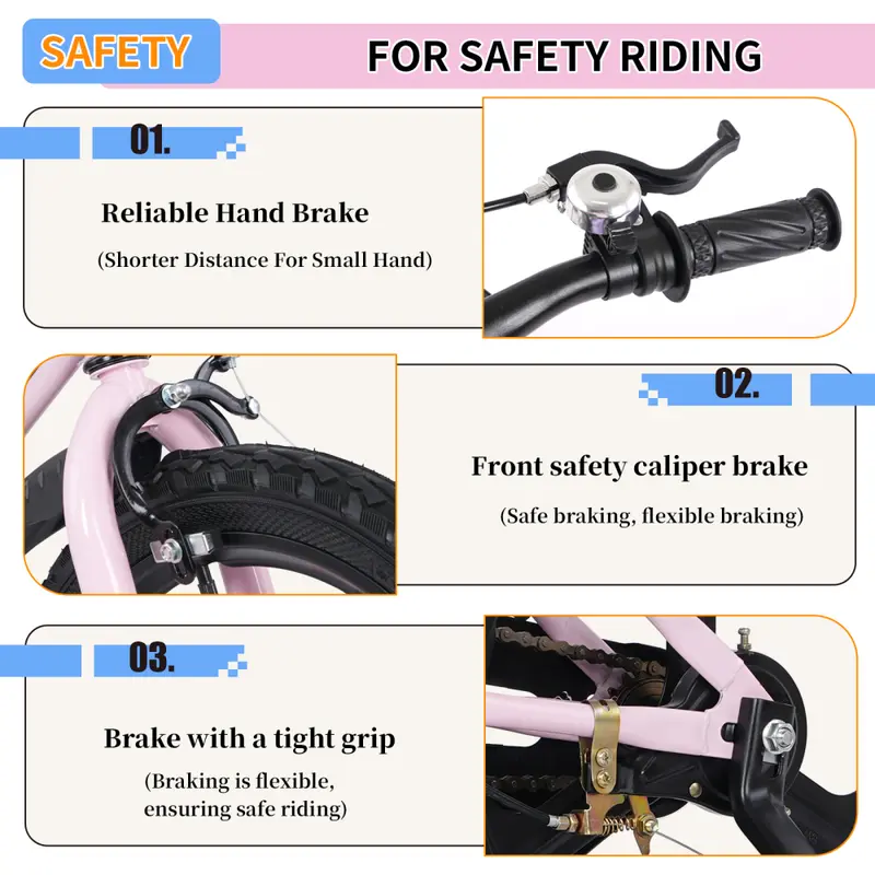 18 Inch Kids Bike | Adjustable Kids Bicycle with Training Wheels, Light-Up Wheels & Water Bottle