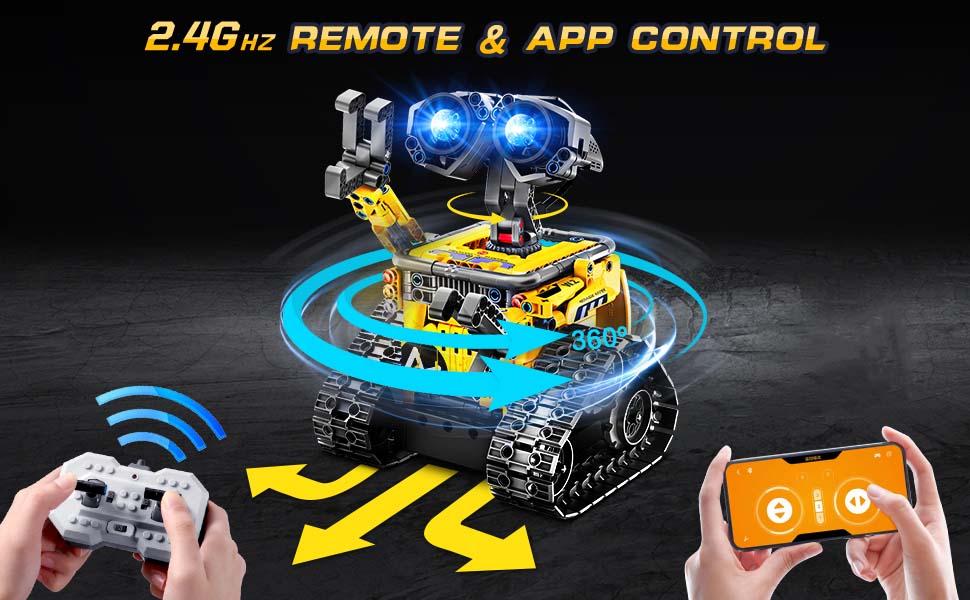 INSOON 5-in-1 Robot Building Set, RC Wall Robot/Engineer Robot/Mech Dinosaur, Remote & APP Controlled STEM Toys for Boys & Girls 6-12 (520 Pcs) INSOON 5-in-1 Robot Building Set, RC Wall Robot/Engineer Robot/Mech Dinosaur, Remote & APP Controlled STEM Toys for Boys & Girls 6-12 (520 Pcs)